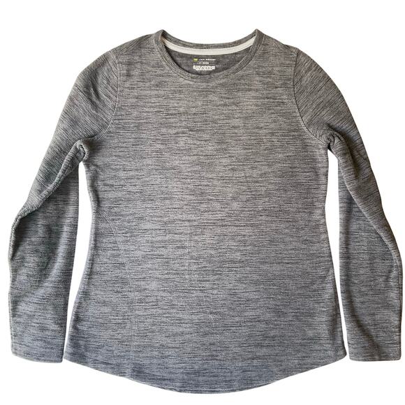 Tek Gear Women Fleece Sweatshirt size S Long Sleeve Crew Neck Curvy Simple Gray - Picture 1 of 7